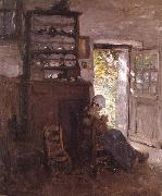 Nicolae Grigorescu Interior in Vitre oil painting on canvas
